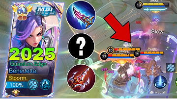 GLOBAL BENEDETTA  NEW BEST FULL DAMAGE BUILD & EMBLEM 2025!! | BENEDETTA GAMEPLAY | MLBB |