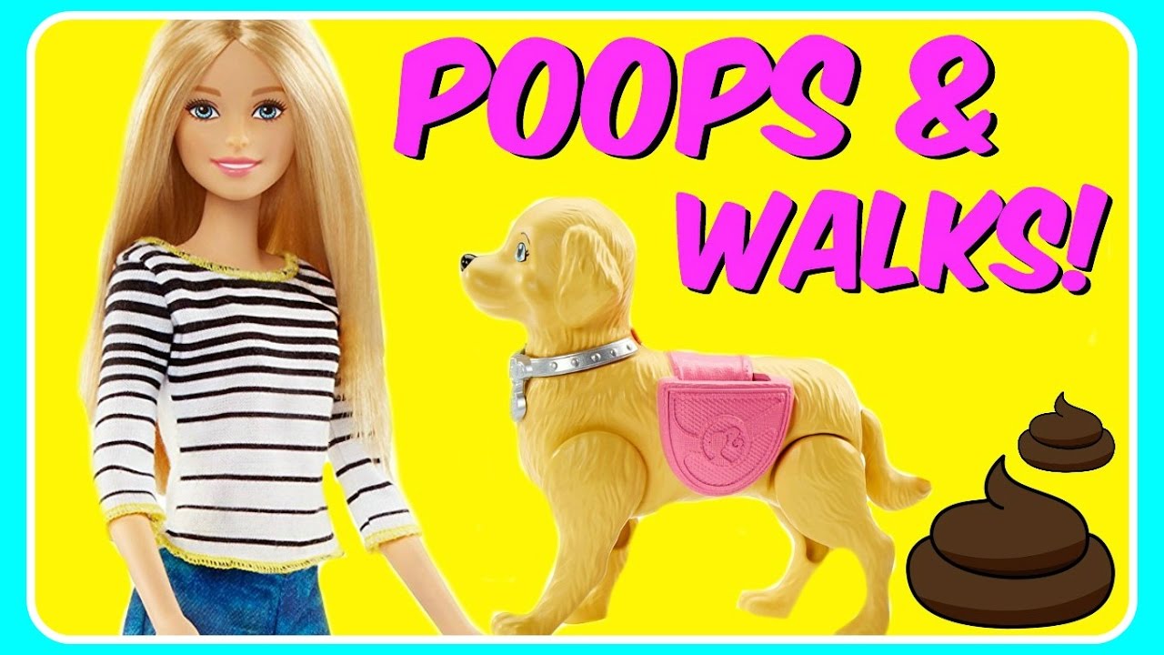 barbie walking dog that poops
