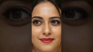 Rakul Preet Singh Cute Lips Nose Forehead Closeup Images