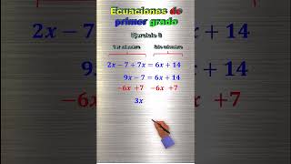 ECUACIONES DE PRIMER GRADO Super Fácil para principiantes - Ejercicio 8 - #ecuaciones #profeguille