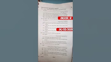 English paper solution 2025 Gujrati medium  GSEB board  class 12th 06/03/2025