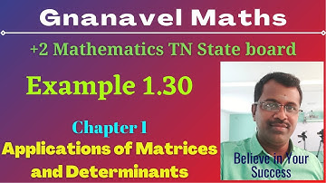 Example 1.30 /Class 12 Mathematics/TN Stateboard/Chapter 1/Applications of Matrices and Determinants