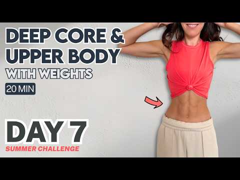 Day 7 | 20 Minute Sculpted Arms And Deep Core Flow | FREE Summer Challenge