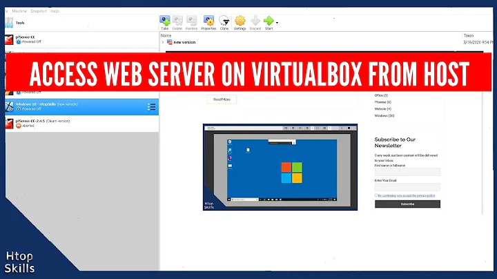 Access web server on virtualbox from host / Virtualbox port forwarding