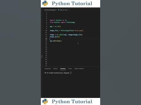 Adding Images To Tkinter Apps | Python Tutorial - YouTube