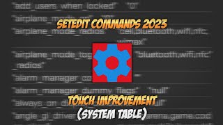 🔧SetEdit - Touch Improvement | Fix Delay & Fast Response