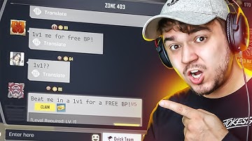 1v1ing someone in the world chat for a battle pass!