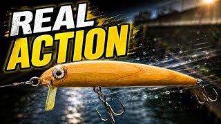 REAL ACTION – Handmade Wooden Fishing Lure Test