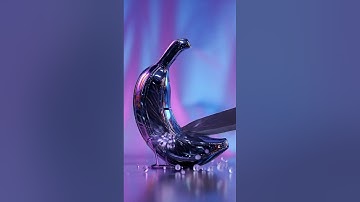 Cartoon Glass Obsidian Banana ASMR | Crack • Shard • Tinkle  #satisfying #asmrartist  #fruit #relax