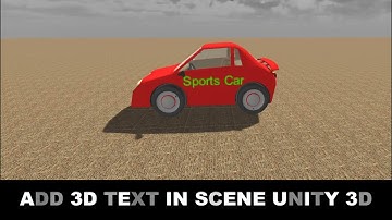 Add 3D Text in unity3D