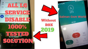 All LG Service Disable Bypass Solution 2019||LS775 Service DIsable Latest Solution