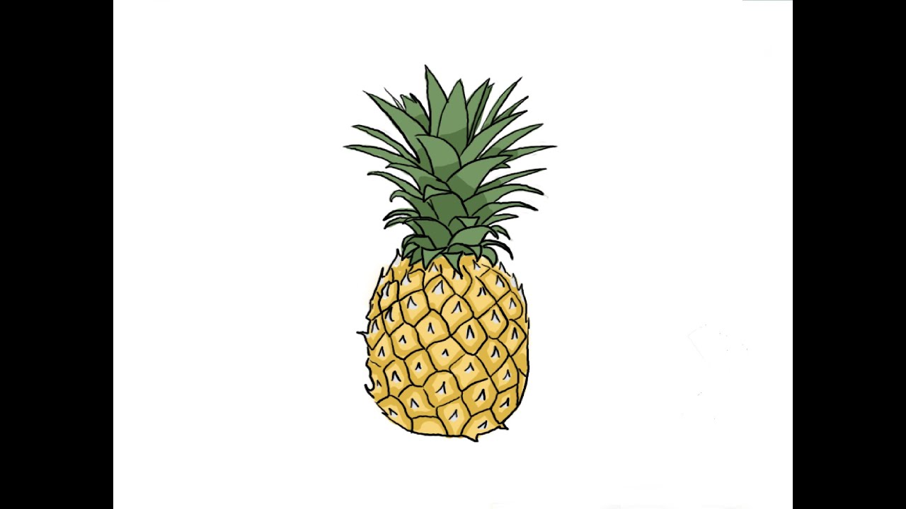 How to Draw a Pineapple / Как нарисовать ананас - YouTube