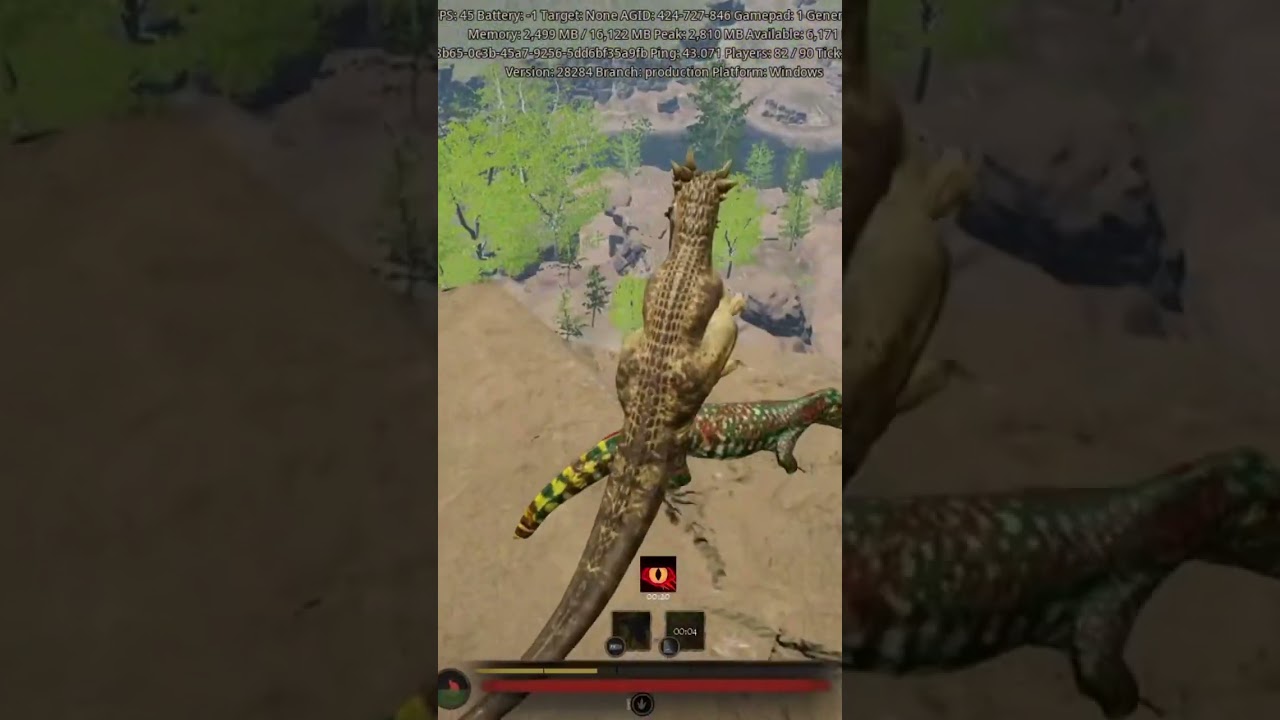 friendly dino helps lizard reach terminal velocity 