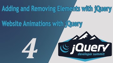 Learn JQuery : Adding and Removing Elements with jQuery - Website Animations with jQuery