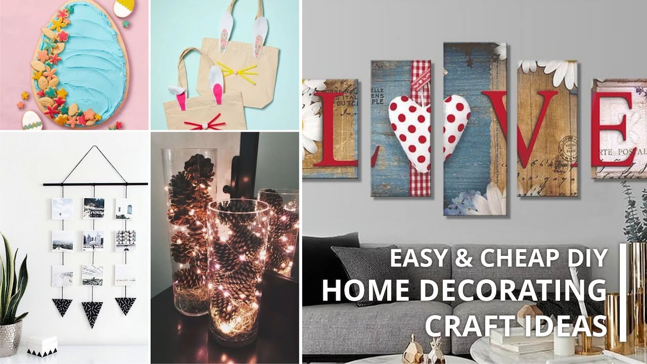 Easy And Cheap DIY Home Decorating Craft Ideas - YouTube