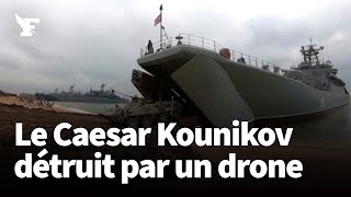 Le Caesar Kounikov russe détruit par un drone naval en Crimée, selon Kiev