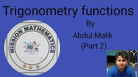 Learn trigonometry functions in easy way | problem based on basic formula | Abdul Malik