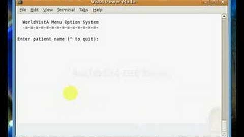 WorldVistA VMWare Appliance