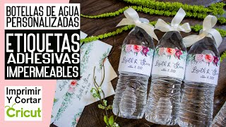 Etiquetas para Botellas de Agua ❤️ Botellas de Agua Personalizadas -Cricut.