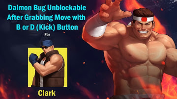 KOF 98 - Daimon Bug Unblockable for Clark After Grabbing Move with Kick - Fightcade