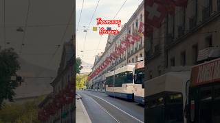 Trams in Geneva #switzerland