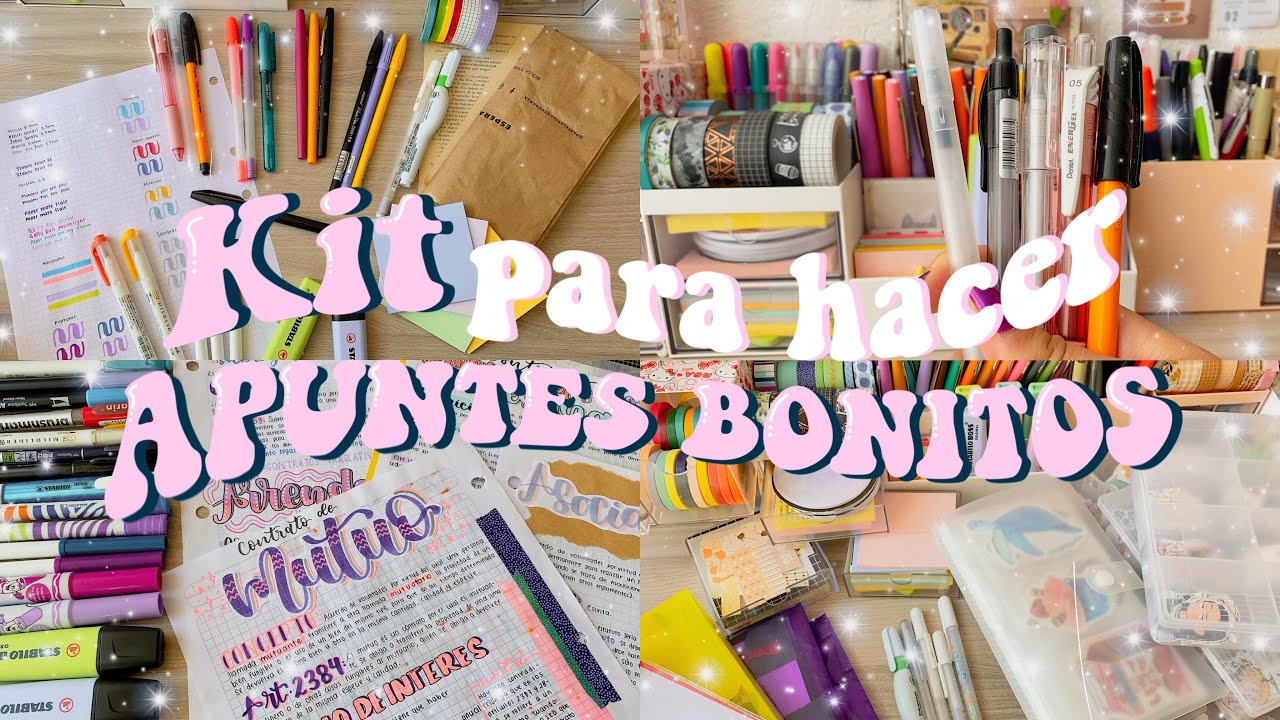 Kit básico para hacer ✨APUNTES BONITOS✨ || Mis materiales favoritos 🥰
