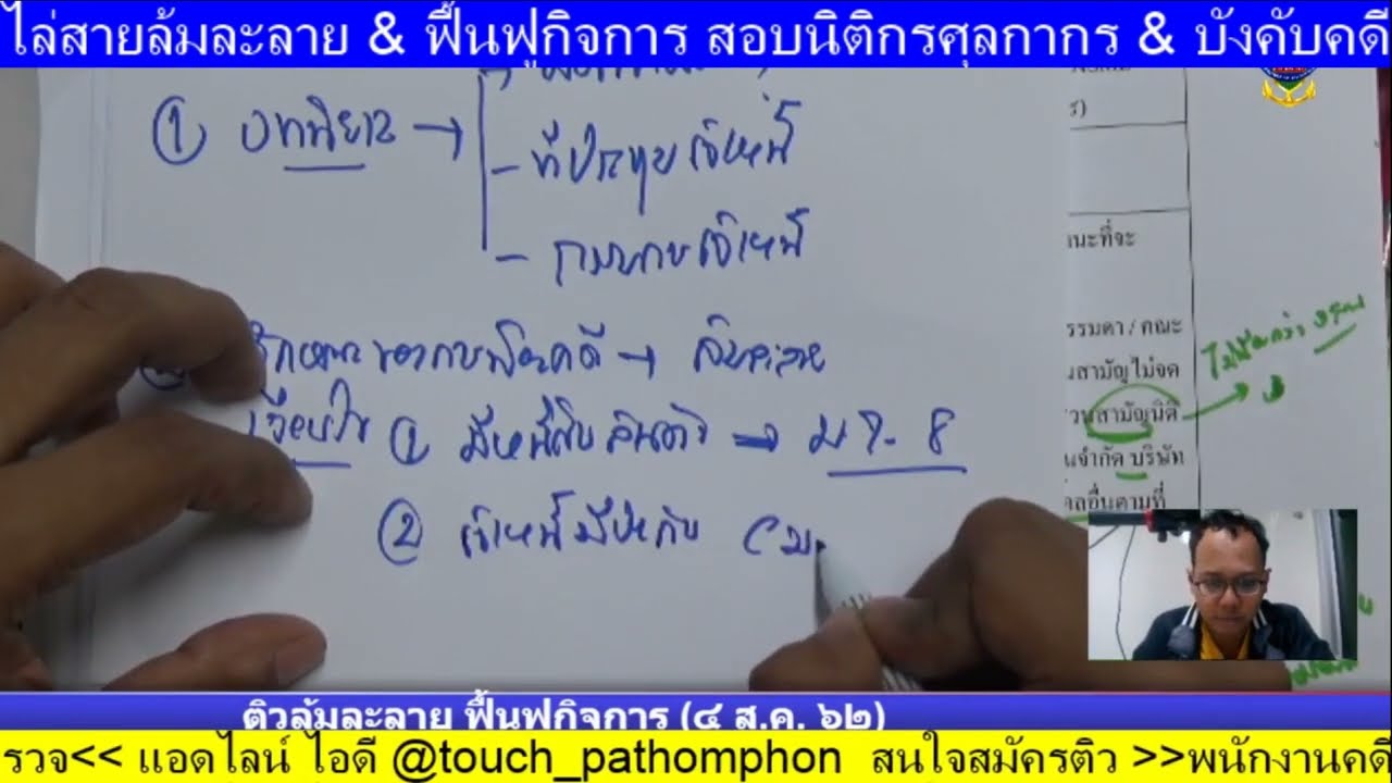 ไล่สายกฎหมายล้มละลายและฟื้นฟูกิจการ โดยสถาบันติวฯ อ.ทัด ปฐมภณณ์