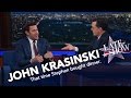 John Krasinski vs. Stephen Colbert: Who Paid for Dinner?