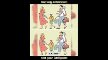 Find 4 Difference #brain #challenge #brainteaser #puzzleart #wittypuzzle