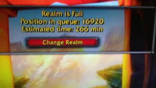Classic Wow queue time