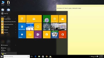 Windows 10 How to open character map