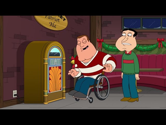 Family Guy - Joe thinks Life is a Highway is a Christmas song class=