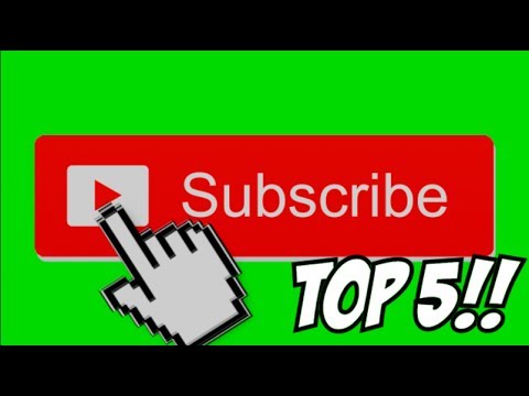 Top 5 Animated Youtube Like Subscribe Button Green Screen Overlay