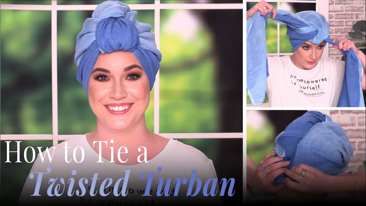 How to Tie a Head Scarf: Twisted Turban - YouTube