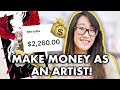 How to SELL ART COMMISSIONS ONLINE for BEGINNERS 2021 l How To Make Money As An Artist