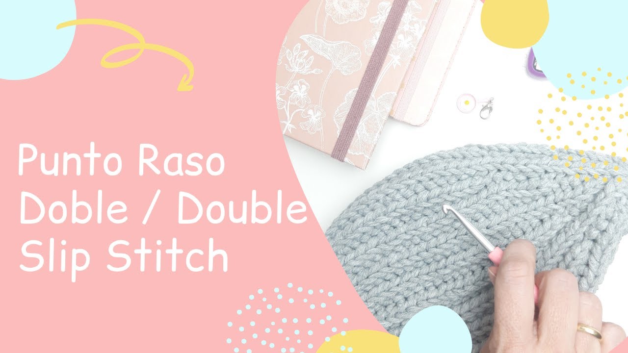 Double Slip Stitch Back Loop Only/ Crochet stitch looking like Knitting