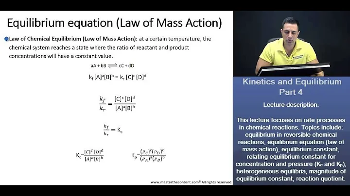 PCAT: Chemical Equilibrium, Law of Mass Action, Writing Eq. Constant Expression
