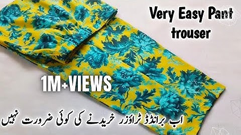 Very Easy Pant Trouser Cutting and stitching Step by Step | Pant Cutting and stitching for Beginners