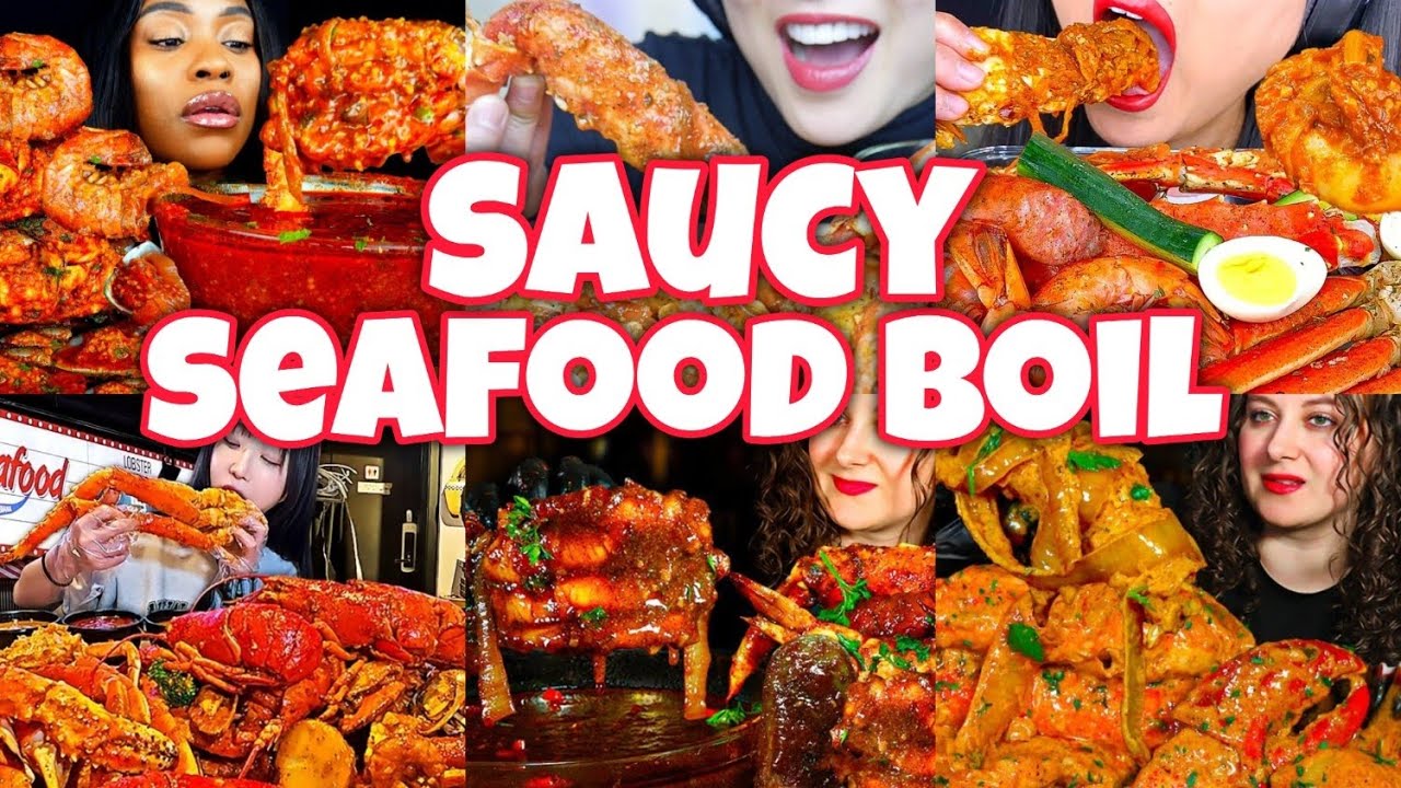 Loud. Messy. Perfect. Big bites 🦞🔥 Seafood Boil ASMR Eating Sounds