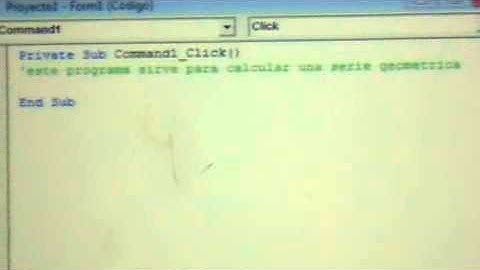 Como hacer una Serie Geométrica en Visual Basic 6.0 UPS 263