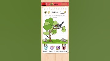 Brain test level 171: Poor crow is unable to eat the walnut 🐦‍⬛🌰🤔 #shorts