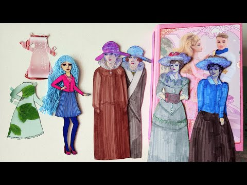 Книга с бумажными куклами Junk journal Paper dolls