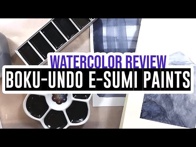 DOODLEWASH REVIEW: Boku-Undo E-Sumi Watercolor Set + Gansai + Exotic Papers  - Doodlewash®