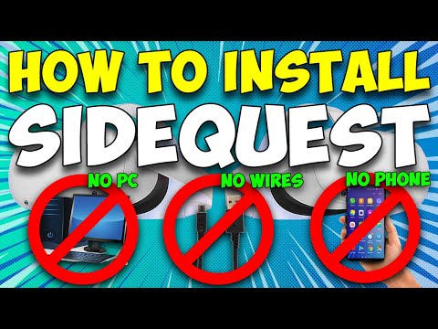 How to install SIDEQUEST onto QUEST 2 | NO PC, NO WIRE, NO PHONE REQUIRED