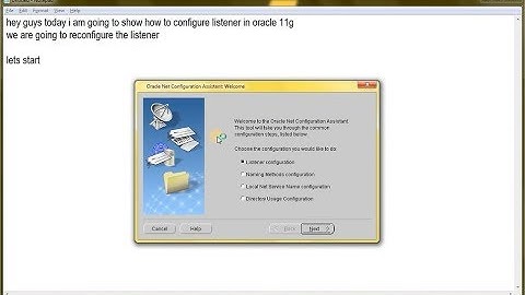 Oracle 11g - Listener Configuration