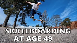 Skateboarding at age 49! #birthdaykickflip