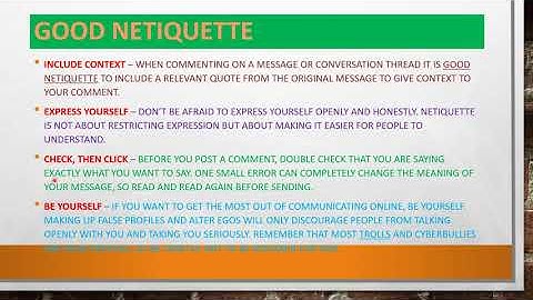 netiquettes