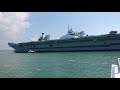 Tour of HMS Queen Elizabeth aircraft carrier UK Royal Navy