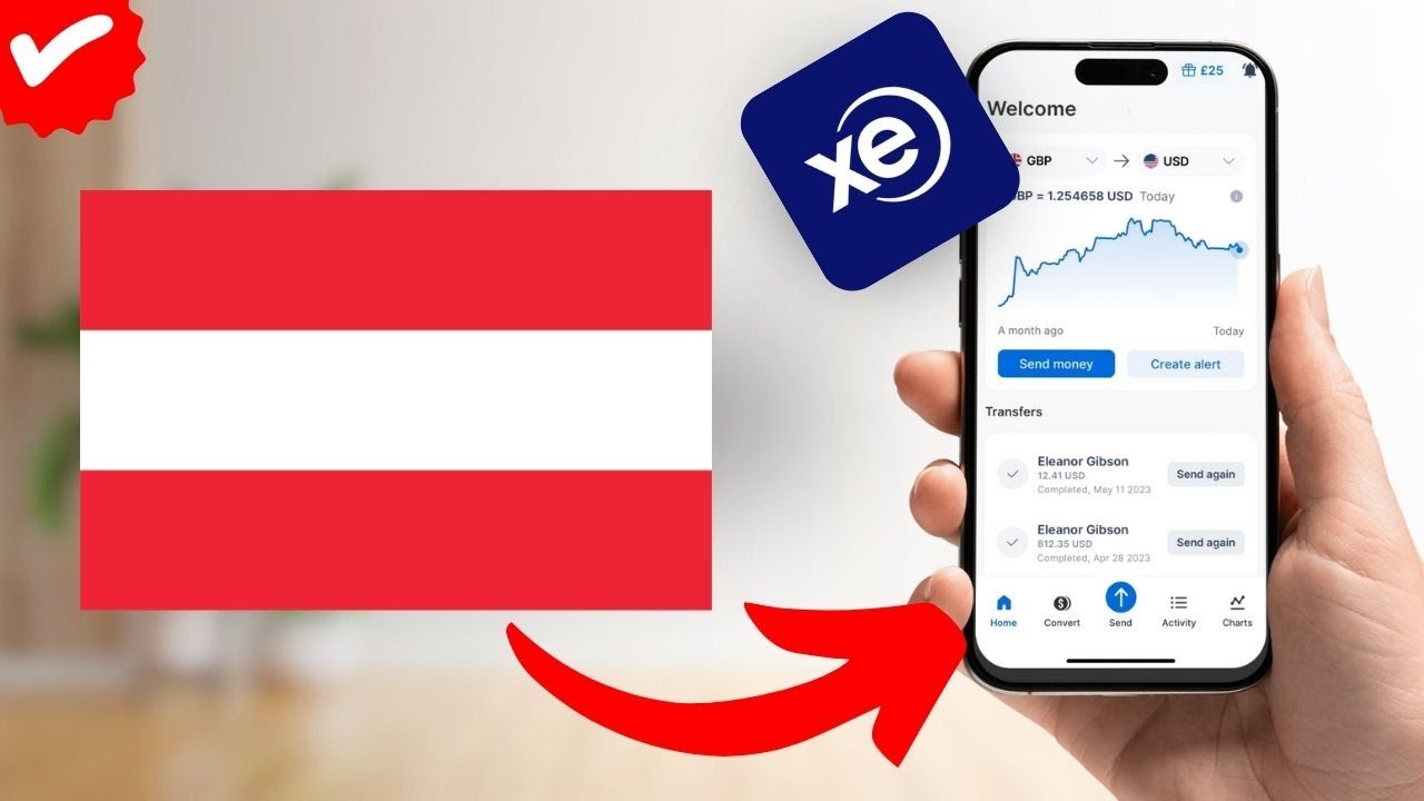 Как отправить деньги в Австрию через Xe?