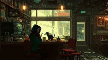 Cozy Futuristic Coffee Shop Pixel Ambience – Relaxing Ambient Music for Study & Work